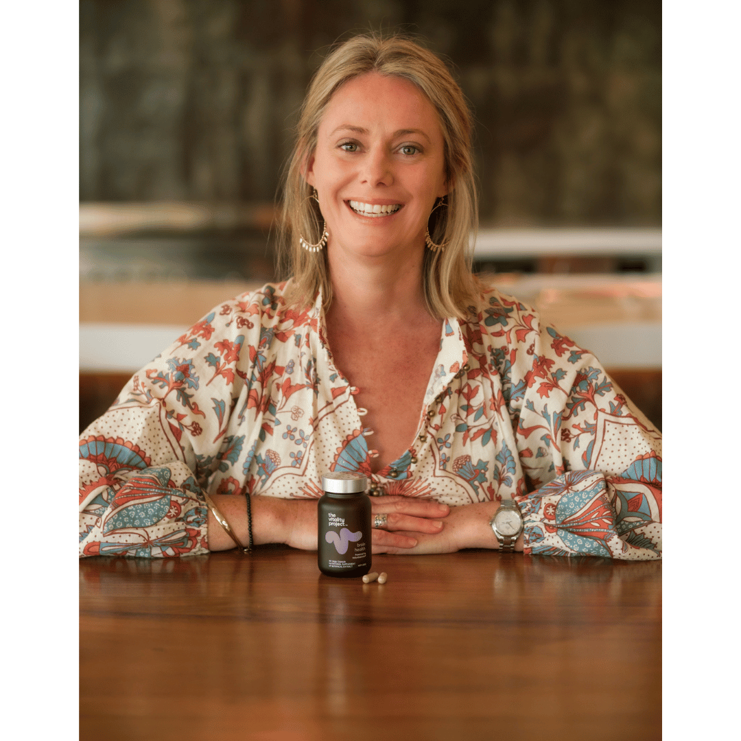 Megan Wilks, founder of The Vitalogy Project, creating natural brain health supplements for cognitive wellness.